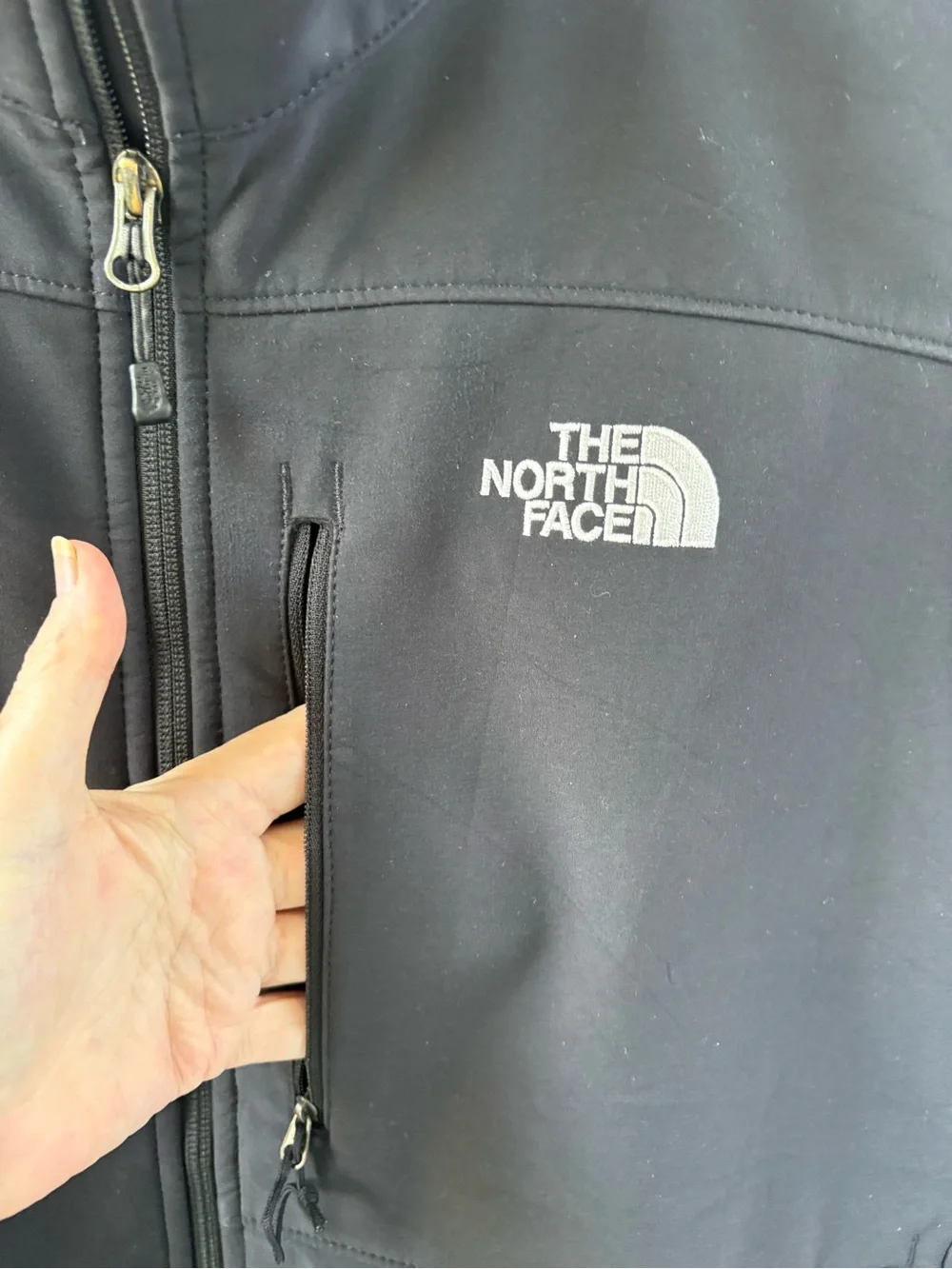The North Face Men’s XL Black Vest Zippered Pockets Fleece Line Outdoors Utility